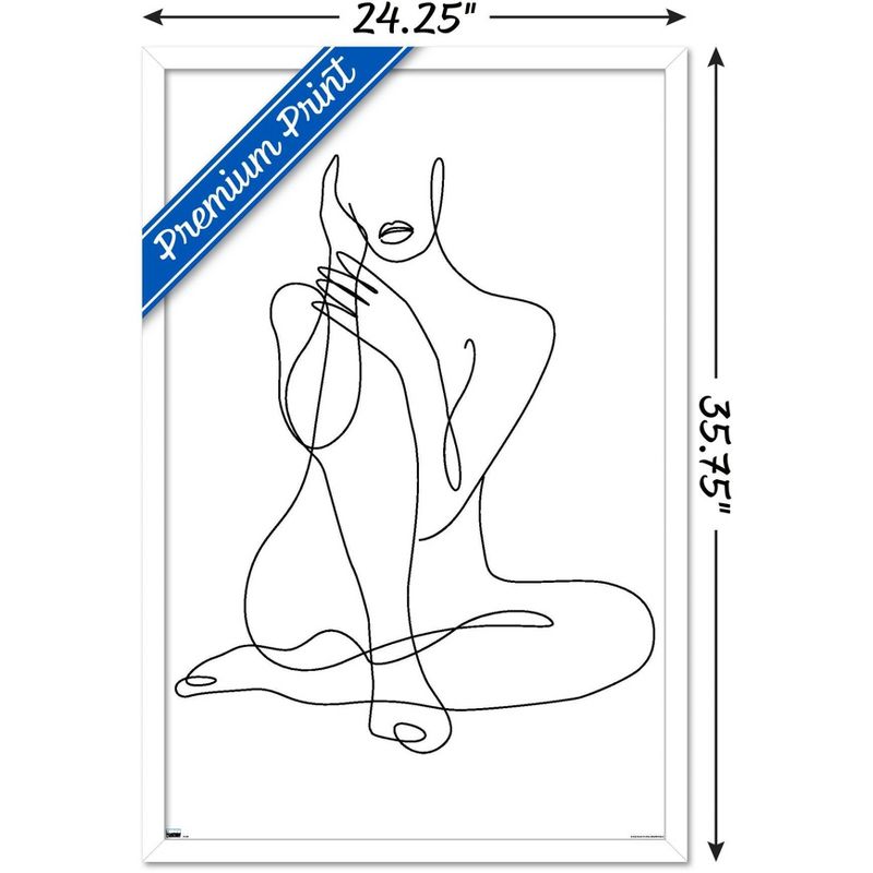 Trends International Woman - Continuous Line Drawing Framed Wall Poster Prints, 3 of 7