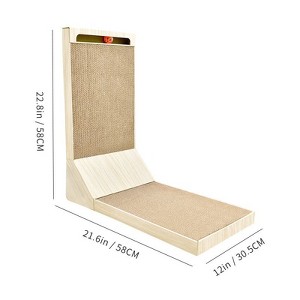 Munora L-shaped Vertical Cat Scratching Mat; Interactive Toys For Indoor Cats; Pet Toy Cat Scratcher Pad - 1 of 4