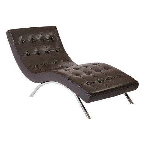 Blake Tufted Chaise Faux Leather, Faux Leather Chaise Lounge