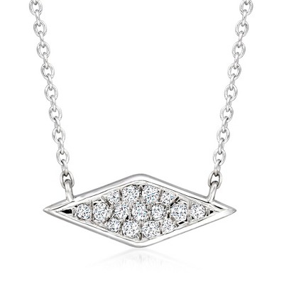 Ross-Simons 0.20 ct. t.w. Diamond Kite-Shaped Necklace in Sterling Silver