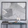 Wood Geometric Carved Radial Wall Decor with Black Frame - Olivia & May - 4 of 4