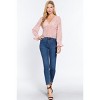 Slickblue Floral Ruffle Sleeve Chiffon Top for Women – Pink – Airy Fit – Garden Parties & Casual Looks - S - 3 of 4