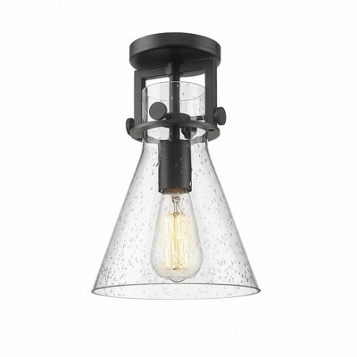 Newton Cone - 1 Light Flush Mount In Industrial Style-12 Inches Tall and 8 Inches Wide