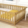 YONWAY Full Size Floor Bed for Kids with Fence and Door, Low Montessori, Bed Sturdy Slat Suppor, for Kids Boys Girls, no noise - 4 of 4