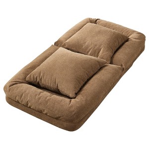 GustoWave 64.9'' 5-Position Adjustable Lazy Sofa Bed, Upholstered Human Dog Bed for Adult & Pets, Foldable Floor Lounger Chair - 1 of 4