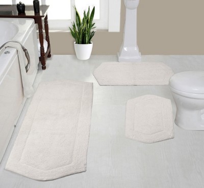 Waterford Collection Cotton Tufted Set of 3 Bath Rug Set - Home Weavers