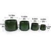 Vynxaria 4-Piece Modern Ceramic Flowerpot Set for Indoor & Outdoor Elegance - 4 of 4