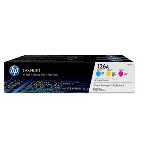 HP Inc. 126A 3-pack Cyan/Magenta/Yellow Original LaserJet Toner Cartridges, Per - 1 of 4