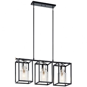 Kitner™ 3 Light Linear Chandelier Black - 1 of 1