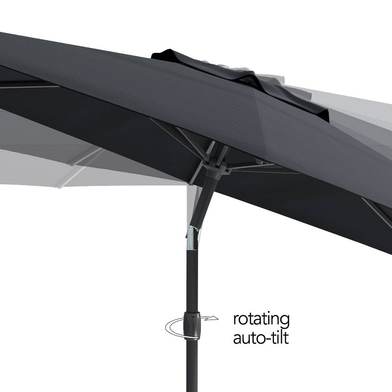 10' UV and Wind Resistant Tilting Market Patio Umbrella with Base - CorLiving, 5 of 8