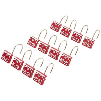 The Lakeside Collection Christmas at the Barn Bath Collection - Set of 12 Shower Hooks