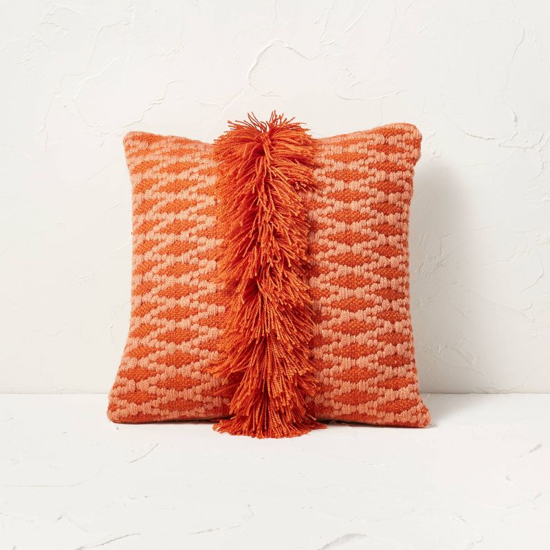 Diamond Textured Woven Square Throw Pillow - Opalhouse™ designed with Jungalow™, 1 of 10