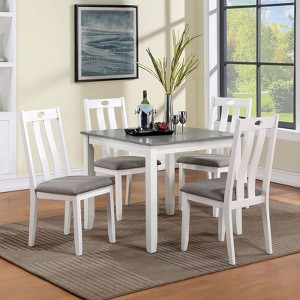 NicBex 5-Piece Vintage Style Dining Table Set & Armless Chairs for Kitchen,Dining Room,Modern Dinette Set with Solid Wood Frame - 1 of 4
