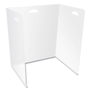 deflecto Lightweight Desktop Barriers, 22 x 16 x 24, Polypropylene, Clear, 10/Carton - 1 of 1