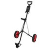Caddymatic Golf i-Trac 2 Wheel Folding Golf Cart Black/Red - 2 of 4