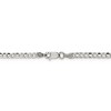 Black Bow Jewelry 3.2mm, Sterling Silver, Solid Beveled Curb Chain Necklace - 4 of 4