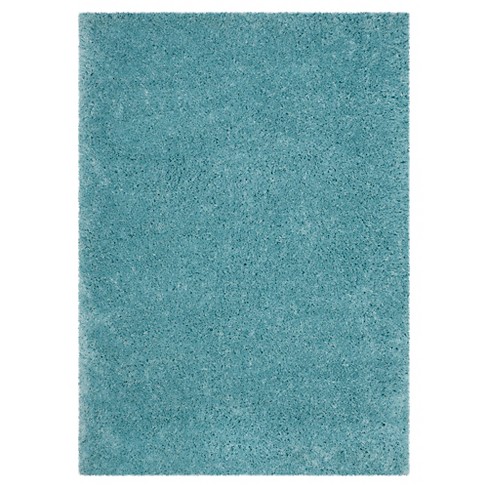 Buy Solid Shag 6 Ft Round Rug Turquoise