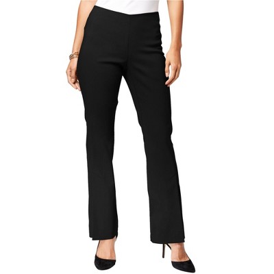 I.N.C International Concepts Womens Pull-On Dress Pants, Black, 4