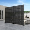 PexFix 72 in. x 47 in. Outdoor Privacy Rectangle Screen Galvanized Steel Panel Divider in Black - 2 of 4