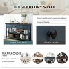 TIRAMISUBEST Retro Design Console Table with 2 Open Shelves and 3 Storage Drawers, Sofa Table Entryway Table for Hallway Living Room - 3 of 4