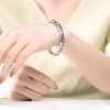 Guili Sterling Silver Link Bracelet with Clear and Blue CZ in Green or Blue—Sparkling, Versatile, and Perfect for Everyday Elegance. - 3 of 3