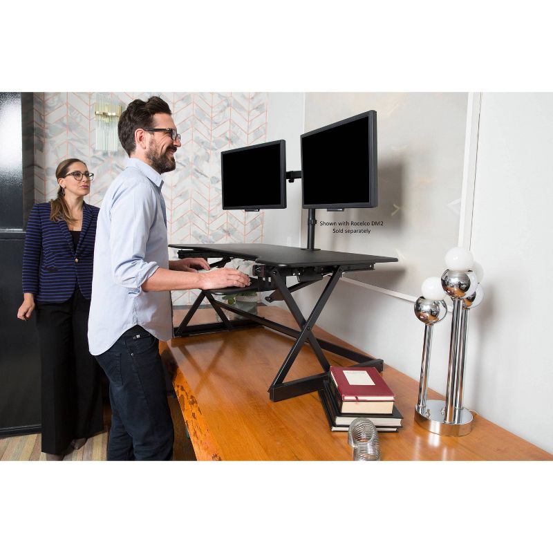 Ergonomic Height Adjustable Sit to Stand Desk Computer Riser - Rocelco, 5 of 10