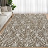 GOCAPTAIN Vintage Washable Area Rug, Foldable Thin Accent Rug, Stain-Resistant Distressed Carpet, Floral Print Soft Mat for Bedroom Living Room - 2 of 4