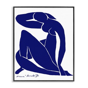 Stupell Industries Minimal Abstract Purple Nude Woman Matisse Artist Black Framed Giclee Art - 1 of 4