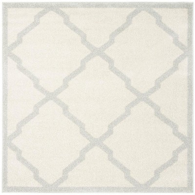 Beige Hand-Knotted Cotton Square Area Rug - Stain-Resistant and Reversible