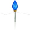 Northlight LED Lighted C9 Style Christmas Pathway Lawn Stakes - 3 ft - Multi - 3-Count - 4 of 4