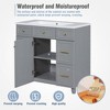 Vynxaria 36" Bathroom Vanity Cabinet with Sink Top Combo Set , Gray ,Single Sink,Shaker Cabinet with Soft Closing Door and 3 Drawers - 4 of 4