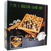 Toy Time 7-in-1 Deluxe Wood Board Game Set - Chess, Checkers, Backgammon, Dominoes, Cribbage, Poker Dice, and Standard 52-Card Deck - image 4 of 4