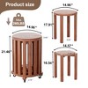 GDFStudio Romain Modern Wooden Stackable Stools (Set of 4) - 3 of 4