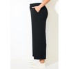 Catherines Women's Plus Size Anywear Wide Leg Hacci Ribbed Pant - 4 of 4