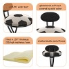 ChicFurnit Dining Chairs 2 PCS Round Bar Stools Bar Chairs Armless Velvet Barstools for Counter, Kitchen Island, Black, 17.12"*14.96"*36.61" - 3 of 4
