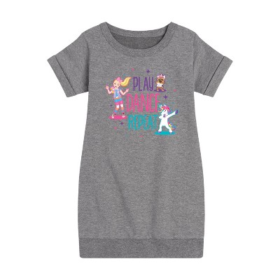 - JoJo Siwa - Play Dance Repeat Graphic Short Sleeve Fleece Dress