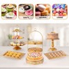Winado 10-Piece Dessert Table Display Set In Gold Metal Cake Stand Set - 3 of 4