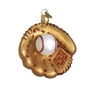 Old World Christmas Glass Blown Ornament for Christmas Tree, Baseball Mitt - 1 of 2