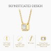 GILDED 1 CTTW Lab-Grown Diamond Bezel Solitaire Pendant, 2.5 Micron 14K Gold-Plated Sterling Silver, Gold Vermeil, 18" Chain, Tarnish-Resistant - 2 of 4