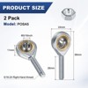 Unique Bargains Self-Lubricating Thread Steel Joint Jam Nut Rod End Bearing 2 Pcs - 3 of 4