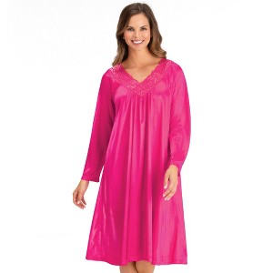 Collections Etc Long Sleeve Tricot Gown - 1 of 4
