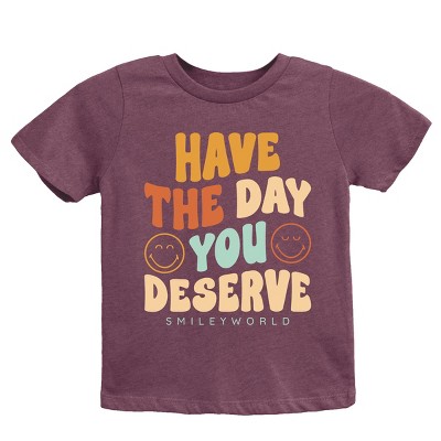 The Juniper Shop SmileyWorld Have The Day You Deserve Groovy Youth Short Sleeve Tee