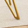 GlasFlength Dining Tables Modern Rectangle Glass Top Table with Metal Base Simple Elegant Design for Small Spaces, Gold, 47.3"*29.5"*30.3" - 3 of 4