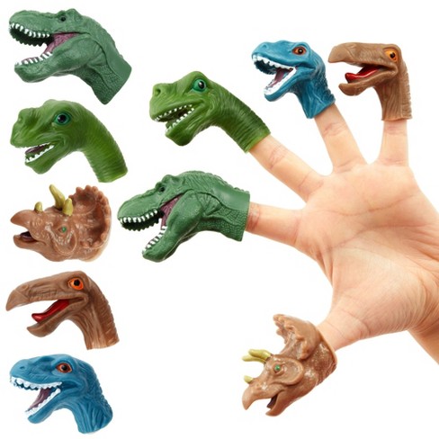 Juvale 10 Pack Dinosaur Finger Puppets For Kids, Dino Toys For Party Favors  And Prizes (assorted Designs) : Target