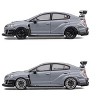 Subaru VAB WRX STI S4 Gray with Red Interior with Extra Wheels 1/64 Diecast Model Car by CM Models - 2 of 4