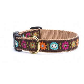 Up Country Bella Floral 1" Wide Dog Collar- Large 15"-21"