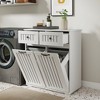 YOOCOZZ Laundry Cabinet with 2 Removable Laundry Basket and 2 Drawers-White - 3 of 4