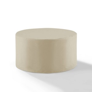 Outdoor Catalina Round Table Furniture Cover - Tan - Crosley: Waterproof, PVC & Polyester, Drawstring Closure - 1 of 4
