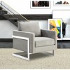 Lincoln Velvet Accent Chair with Chrome Steel Frame - 2 of 4