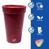 Silipint: Silicone 16oz Coffee Tumblers: 2 Pack Red Speckled - Unbreakable Cups - 3 of 4